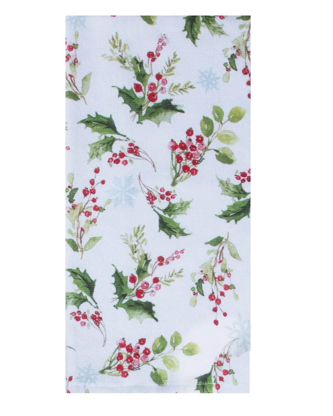 Tea Towel Christmas Winterberry Holly Dual Purpose Towel H8356
