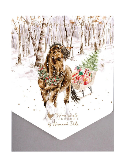 Christmas Card Snowy Sleigh Ride 8pk Axncp039