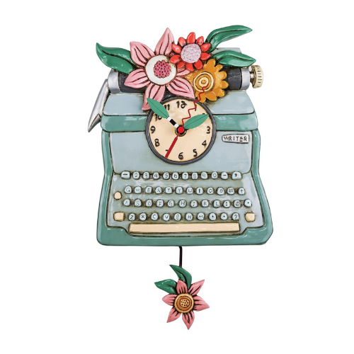 Wall Clock - The Writer - Grey Typewriter - P2021 