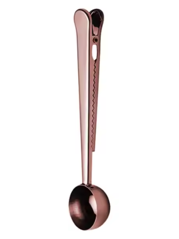 Coffee Scoop /  Bag Clip  Measuring Spoon 2 in 1 Stainless Steel 1 Tbsp. 3 Colors
