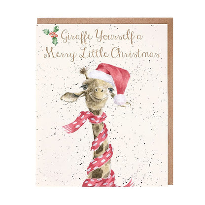 Christmas Cards - 8 Pack - Giraffe Yourself a Merry Little Christmas 