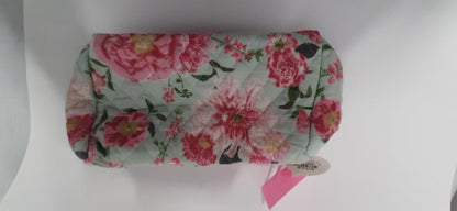 Cosmetic Bag -Floral Quilted - 8.5x3.5x5" 